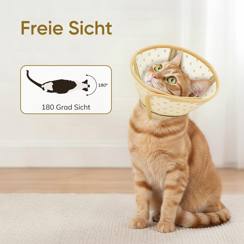 Supet Soft Cat Neck Brace, Air Mesh Recovery Collar for Pets After Surgery to Prevent Licking, Adjustable Alternative to Elizabethan Crush for Small Kittens S love