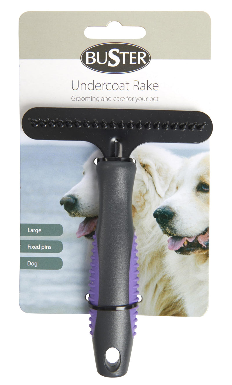 Kruuse Buster Large Purple Grooming Tool – Removes Loose Undercoat Hair Gently