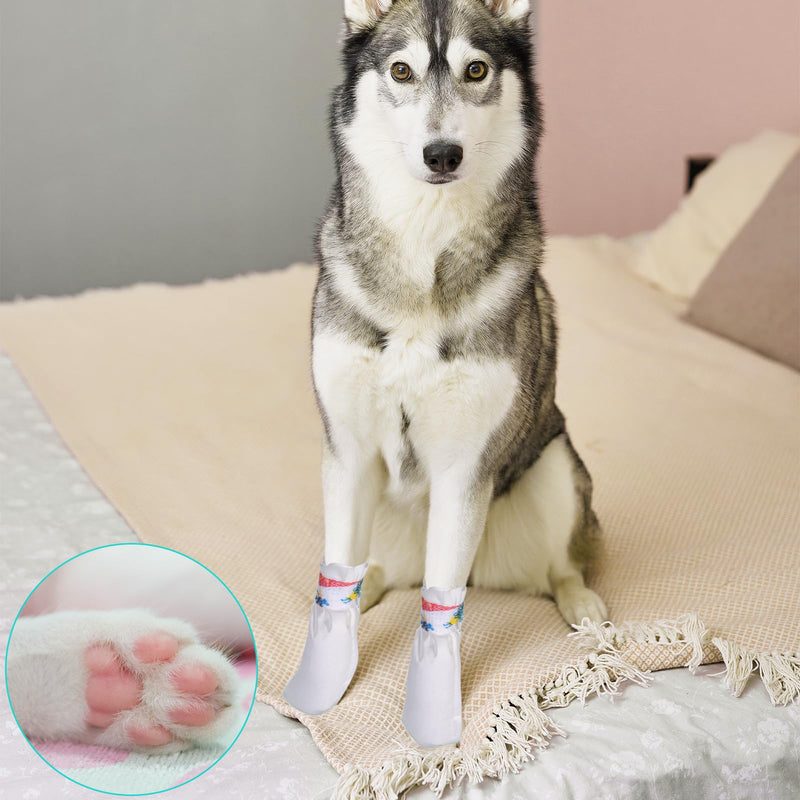 20Pcs Disposable Dog Booties for Paw Protection Self-Adhesive Waterproof Adjustable Straps Dog Shoes for Indoor & Outdoor Walking Hiking Feet Covers - PawsPlanet Australia