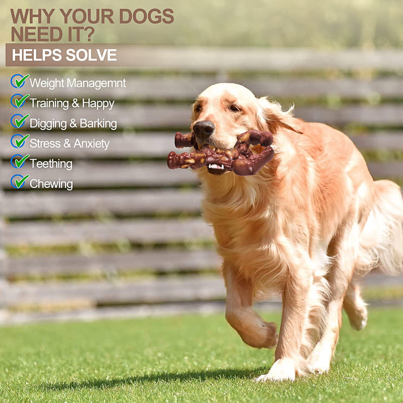 PETSTA Indestructible Dog Toys for Aggressive Chewers, Extreme Tough Dog Toys for Large Dogs, Real Beef Flavored, Dog Bone for Medium/Large Dogs Breed, Gifts for Dogs KING KONG - PawsPlanet Australia