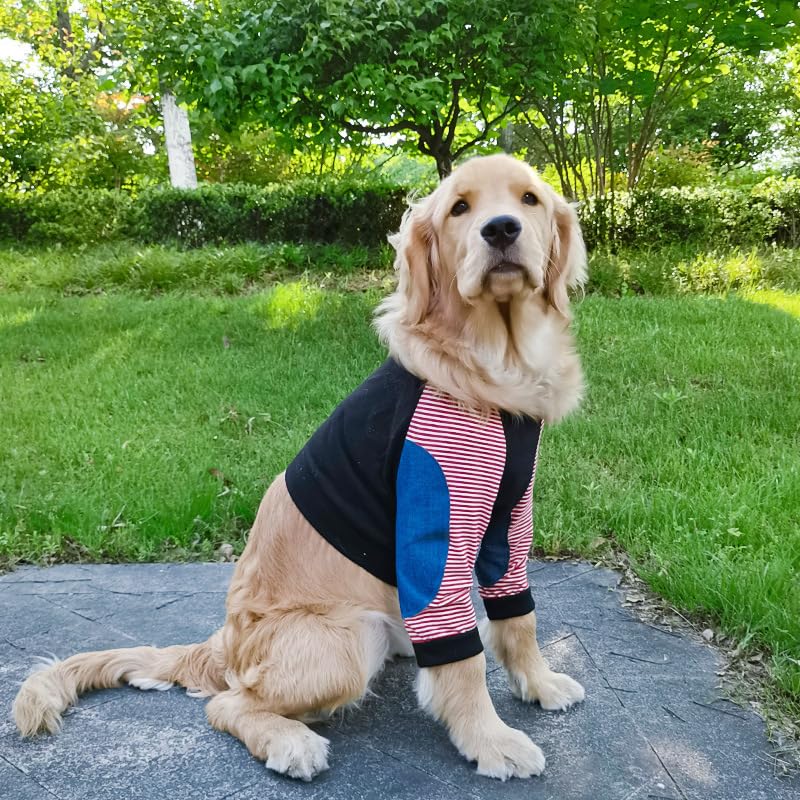 Large Dog Elbow Protection Shirt,Dog Short Pajamas Joint Recovery Sleeve for Prevent Licking Wound_3XL(Black) 3XL:Chest Girth:68cm/26.7in Black