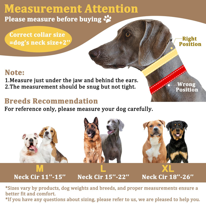 Mayerzon Martingale No Pull Dog Collar, Reflective Walking Collar for Large Medium Dogs Pitbull Belgian Malinois Doberman That Pull, Anti Pull Dog Collar with Buckle for Training Hunting Black (Beaded Reflective) Large,3mm,15"-22"Neck - PawsPlanet Australia