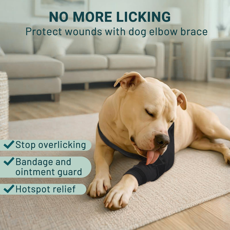 Dog Elbow Protector Brace, Dog Leg Sleeves Anti-Licking for Arthritis, Hygroma, Pressure Sores, and Calluses, Dogs Elbows Pads & Shoulder Brace for Elbow Dysplasia and Injury Recovery, Right XL Right Front Leg