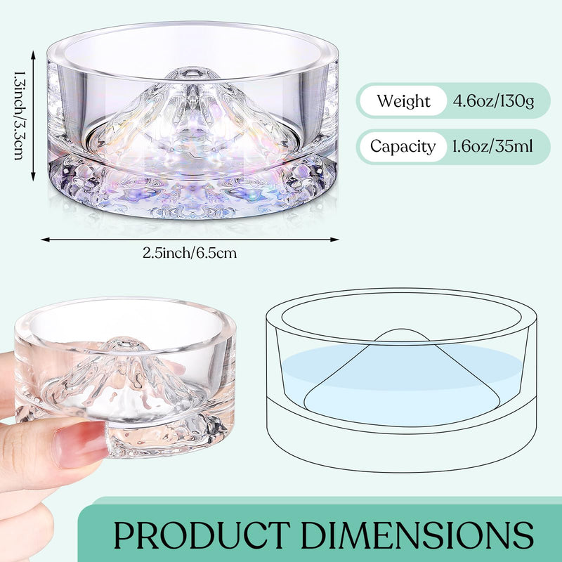 2 Pcs Hamster Water Bowls Glass Hamster Food Bowls Mountain Style Drinking Bowls Anti Turning for Dwarf Syrian Hamsters Guinea Pig Gerbils Mice Rats Chinchilla Other Small Pets 35ml - PawsPlanet Australia