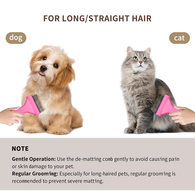 Dog Brush for Shedding cat deshedding grooming supplies for indoor short long hair pet dematting undercoat rake for brish poodle remove matted fur slicker best comb tool cepillo para perros. (Pink) Pink - PawsPlanet Australia
