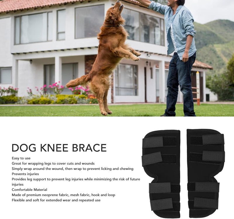 Dog Knee Brace - Dog Leg Braces for Back Leg, Compression Wrap, Ankle Brace with Knee Support, Dog Leg Sleeve, Leg Brace for Dogs Back Leg, Dog Back Leg Support Brace (Medium) Medium - PawsPlanet Australia