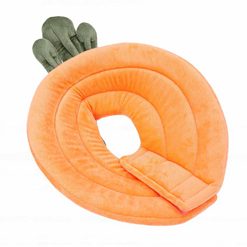 Cone collar for cats, recovery collars and cone-safe, adjustable collar for kitten recovery. For wound healing and safety after surgery. Cone collar for orange and carrot.