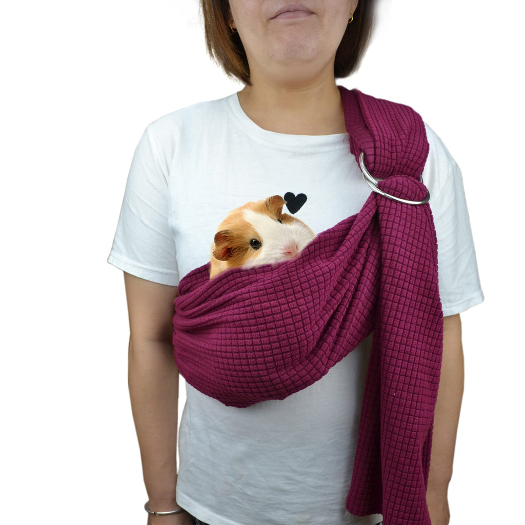 Guinea Pig Sling Carrier Bonding Pouch with Adjustable Shoulder Strap Snuggle Bag for Guinea Pig