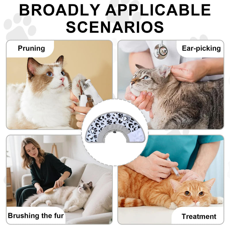 Soft Cat Neck Brace - Soft Anti-Scratch Collar, Ideal for Rehabilitation or Postoperative Care of Cats, Puppies and Small Dogs (Grey, Neck Circumference 17 to 22 cm)