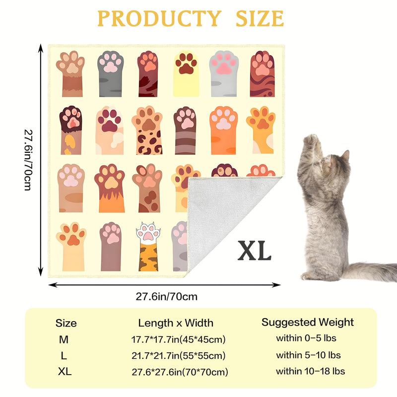Cat Wrap for Cutting Nails, Self-Adhesive Cat Wrap, Cat Restraint for Nail Clipping, Anti-Scratch Cat Grooming Wrap for Medicine, Nail Clipping, Teeth Brushing, Ear Cleaning XL Pattern 2