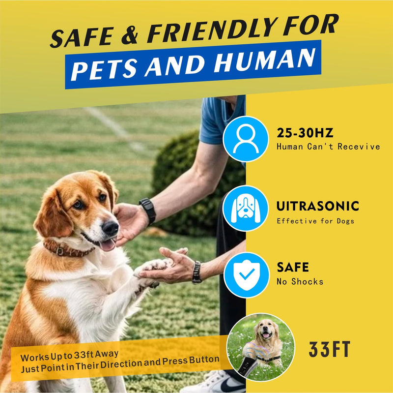 Ultrasonic Dog Bark Deterrent Devices,Anti Barking Device for Dogs,Portable No Barking Device for Dogs,Barks No More Dog Training Stop Barking Device Barking Control Tool Up to 33 FT DBDD001 - PawsPlanet Australia