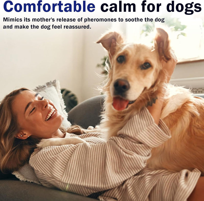Calming Collar for Dogs 4 Packs Dog Pheromone Calm Collars Relief Anxiety Stress Separation Lasts 60 Days Relieve Bad Behavior 25 Inches Size Flexible Adjustable for All Small Medium and Large Dog Grey