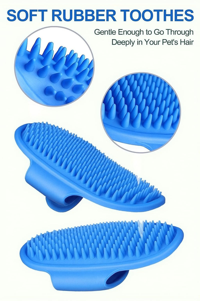 Self Cleaning Slicker Brush, Dog Cat Bunny Pet Grooming Shedding Brush, Easy to Remove Loose Undercoat, Pet Massaging Tool Suitable for Pets with Long or Short Hair (Blue) Blue - PawsPlanet Australia