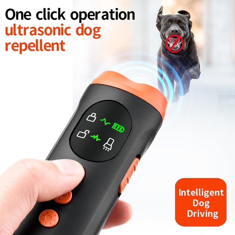 Dog Bark Deterrent Device,3X Ultrasonic Anti Bark Tool for Dogs,Rechargeable 6 Modes Stop Bark Behavior Correct Device,50FT Range Safe Humane Training with Flashlight,for Indoor&Outdoor Bark Silencer - PawsPlanet Australia