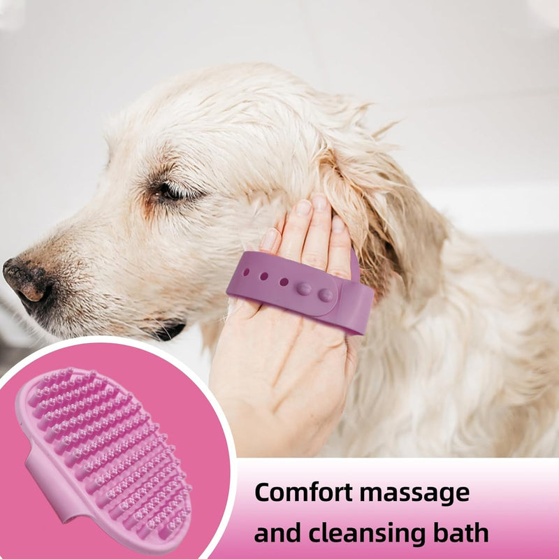 Dog Brush for Shedding,9 PCS in One Pet Slicker Hair Brush Kit with Pet Nail Clipper and File - Dog Cat Grooming Deshedding Undercoat Rake Brush Comb for All Small Large Dogs Cats Pink 9-Pink