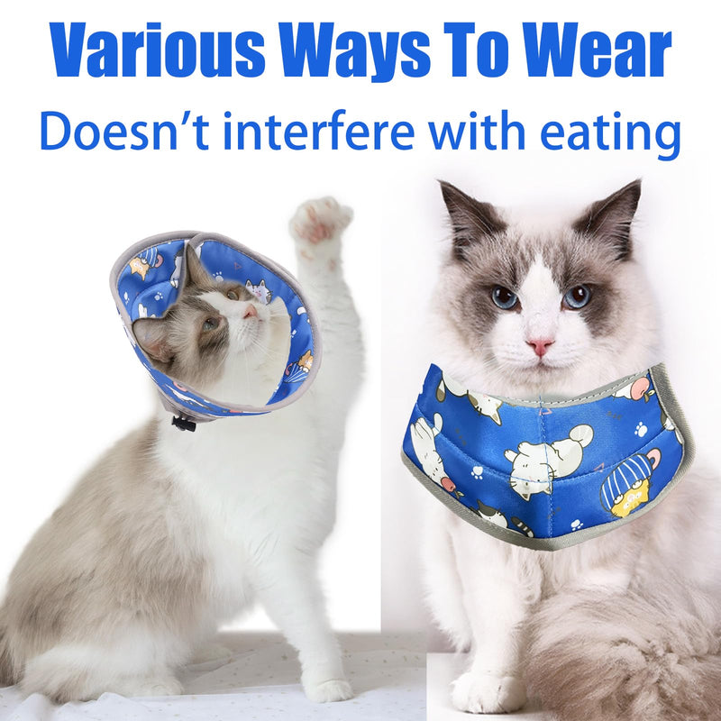 Cat Cone Collar Soft,Adjustable Cat Recovery Collars to Stop Licking After Surgery,Elizabethan Collar for Pet Kitten Puppy
