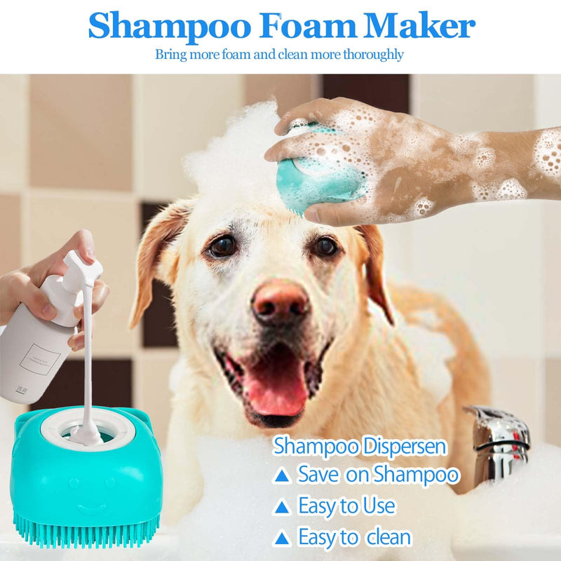 3PCS Dog Brush | Dog Bath Shampoo Brush |Dog Shower/Grooming/Washing Brush | Pet Bath Massage Brush |Scrubber Washing Brush with Adjustable Ring Handle for Short & Long Haired Dogs/Cats - PawsPlanet Australia