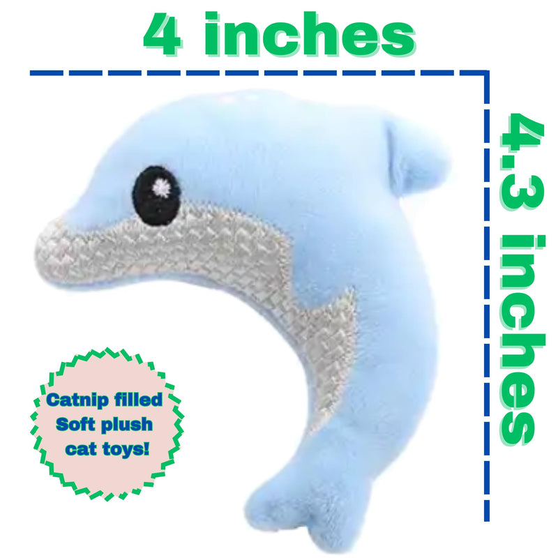 Smokey's Stash Catnip Toys Catnip Dolphins 3 Per Pack Cute Funny Toys for Cats - PawsPlanet Australia
