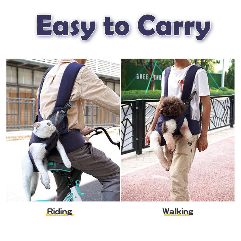 Pet Backpack Carrier, Pet out Backpack for Cat&Dog, Dog Travel Bag with Breathable Mesh, Adjustable Carrier for Small&Medium-sized Pets, Legs-out Easy-Fit Dog Carrier for Traveling, Cycling, Hiking M - PawsPlanet Australia