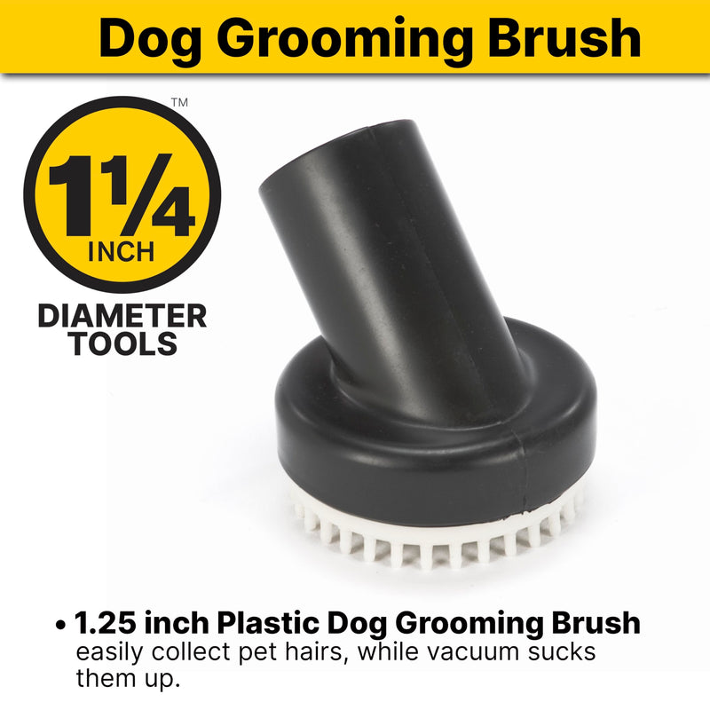 Shop-Vac 9190400 Dog Grooming Tool, 1.25 Inch Diameter, Soft Bristles for Gentle Pet Grooming and Vacuuming, (1-Pack) 1-1/4-Inch - PawsPlanet Australia