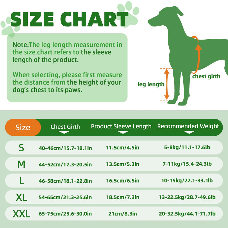 Dog Surgical Recovery Suit, Gray, M | Front Leg Protection, Elbow Protector, Leg Wound Protector, Prevents Licking & Biting