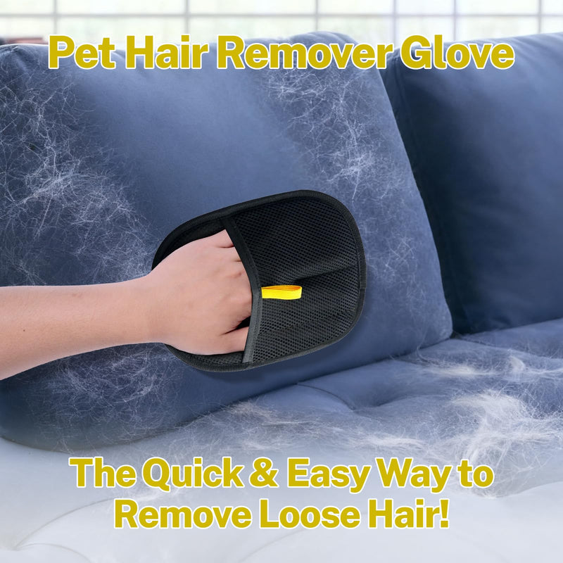 Electrostatic Pet Hair Remover Glove - Magic Brush for Cat and Dog Fur Removal on Upholstery, Clothes, Car Seats - Fast & Easy Pet Hair Mitt for Shedding Control - PawsPlanet Australia