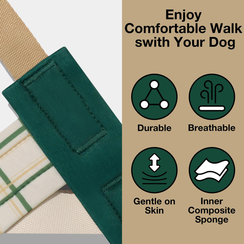 VETRESKA Dog Harness and Leash Set, Easy Walk Dog Harness for Small Medium Dogs, No Pull Puppy Harness for Walking and Training, Adjustable, Anti-Twist Leash (Santal Forest, XS) XS(Chest: 16.9"-22")