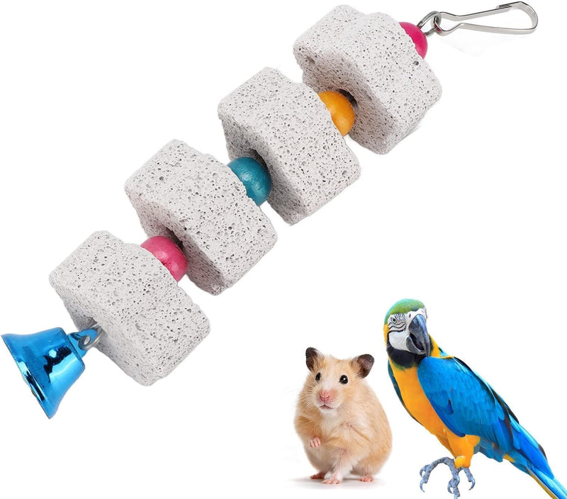 1Pc White Bird Beak Grinding Stone Bird Chewing Toys Bird Beak Grinding Stone for Parrots Hamsters and Other Small Animals Small in Size and Light in Weight,Pet Supplies