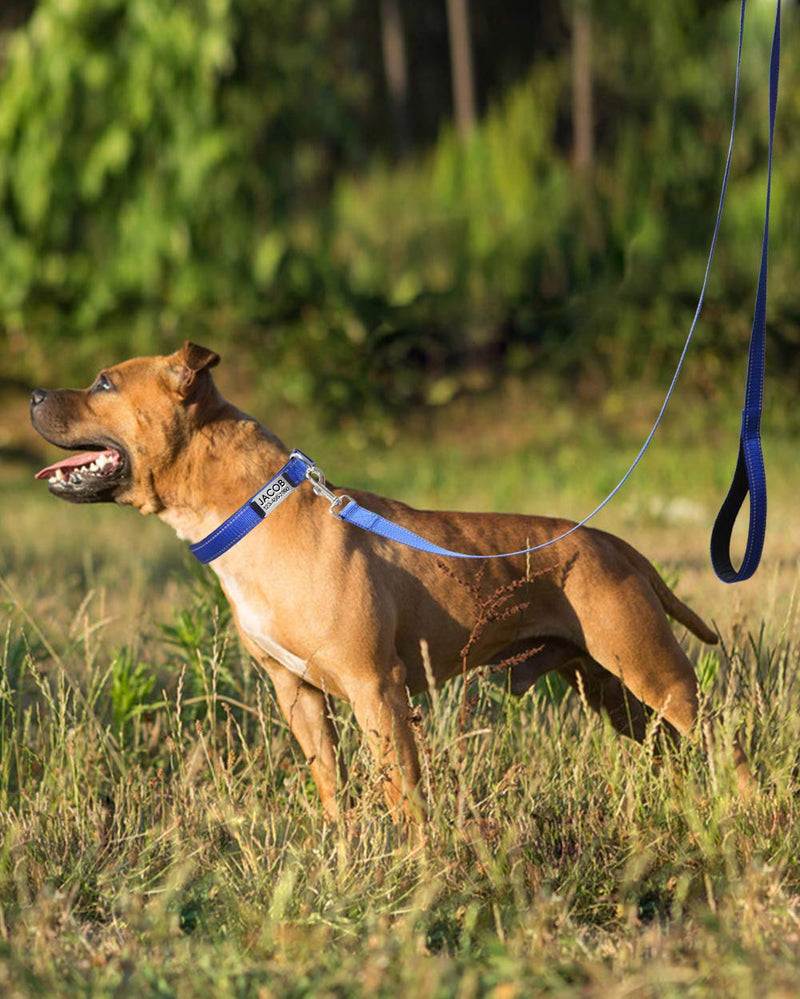 Joytale Dog Harness (Chest: 14-28"), Dog Collar and 6FT x 1" Wide Dog Leash Set, Reflective Padded Nylon Collar and Leash, Adjustable Soft Harness with Handle for Dogs - PawsPlanet Australia