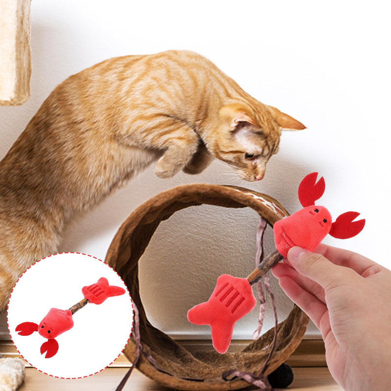 Alipis Kitten Toy Plush with Silver Vines Chew Toy for Cats for Self-Entertainment, Exercise and Dental Cleaning