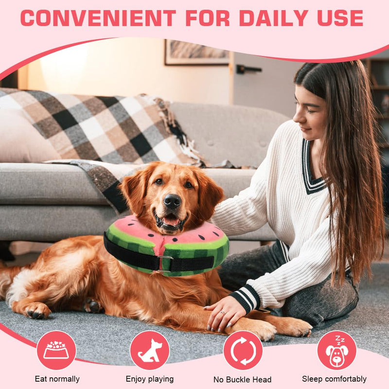 Inflatable Dog Collar, Leak Protection, Soft, Protective Collar, Dog Collar After Surgery, Dog Collar with Adjustable Buckle, Inflatable Dog Collar for Recovery After Surgery - M