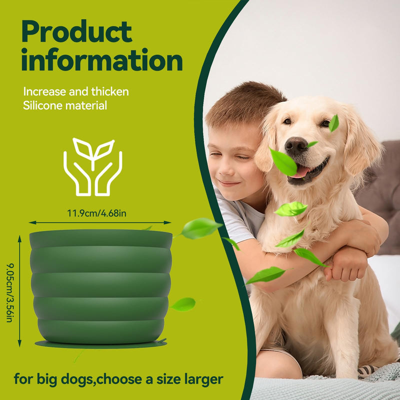 Dog Slow Feeder Lick Bowl with Suction Cup - Honeycomb Dog Lick Mat for Anxiety Relief - Non-Slip Cylindrical Pet Licking Bowl for Grooming, Training - BPA Free Silicone for Small to Large Dogs - PawsPlanet Australia