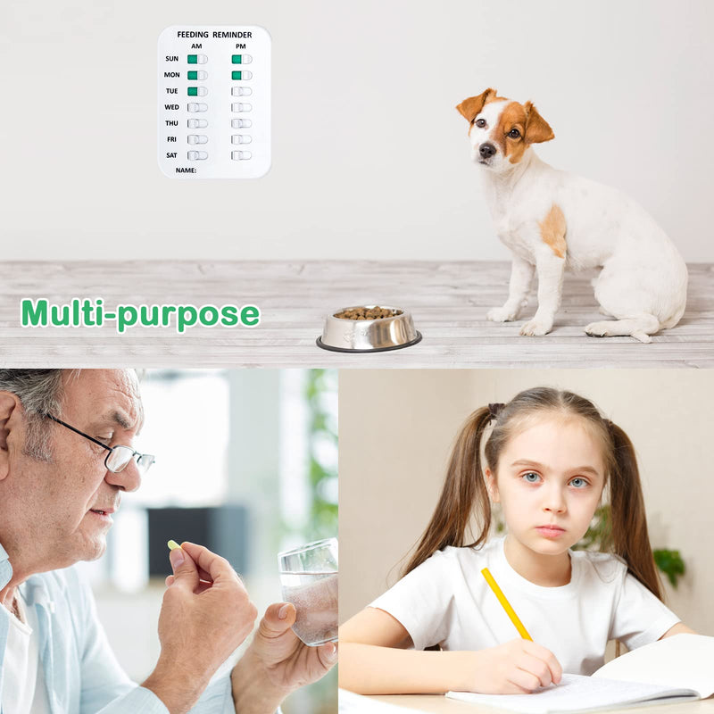 Coolrunner Pet Feeding Reminder for Dogs Cats, Magnetic or Double Sided Adhesive, Prevent Overfeeding B Pattern - PawsPlanet Australia