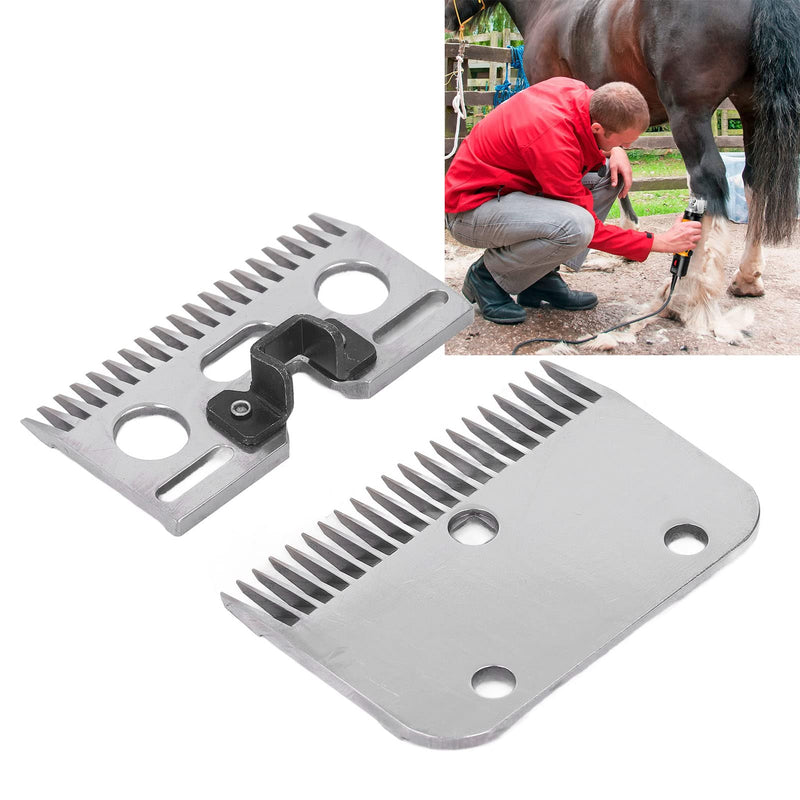 ViaGasaFamido 2Pcs 21 Teeth Horse Shears Replacement Blades Carbide Clipper Blades Horse Care Clipper for Horse Equine Goat Pony Cattle - PawsPlanet Australia
