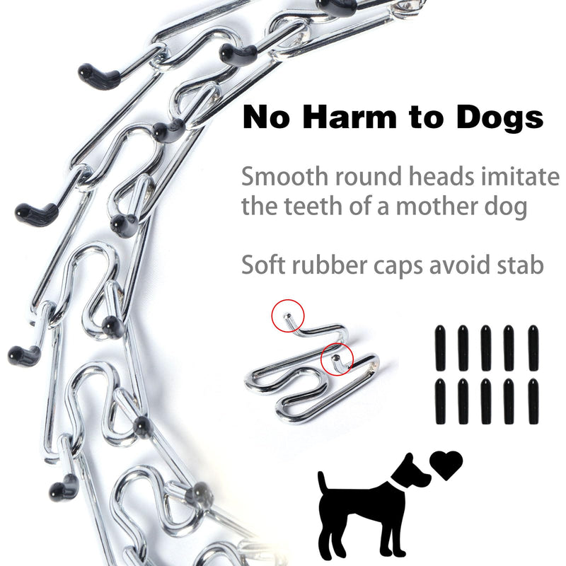 Pinch Collar for Dogs,Adjustable Dog Training Collar for Small Medium Large Dogs with Quick Release Buckle, No Pull Dog Collar Prong(S,10"-13") S (Neck: 10"-13" ) Metallic - PawsPlanet Australia