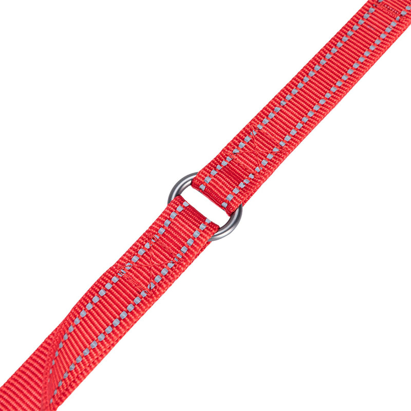 EXCELLENT ELITE SPANKER Reflective Dual Leash - 5FT Double Dog Leash with Padded Handle for Two Dogs Walking & Training (Red) 5ft x 3/4 in. Red - PawsPlanet Australia