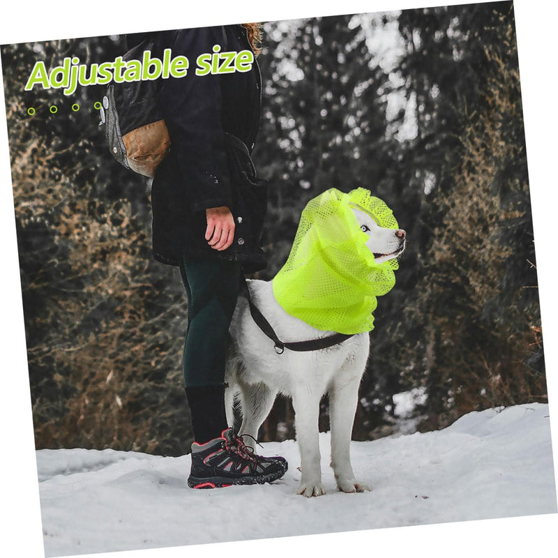 Toyvian Breathable Dog Ear Protection for Long Ears Ear Bandage for Hematomas Breathable Ear Cover for Pets Mesh Head Cover for Dogs Insect Protection for Pet Supplies Yellow