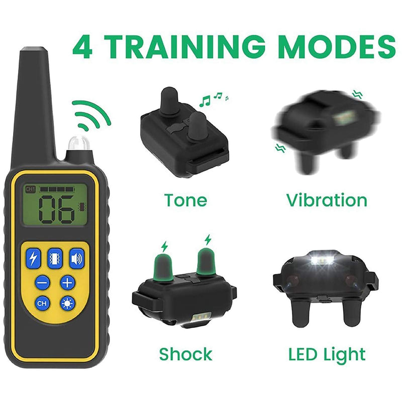 Funnipets Dog Training Collar 2600Ft Range Dog Shock Collar with Remote for Small Medium Large Dogs Waterproof Electronic Dog Collar 4 Training Modes Light Shock Vibration Beep (2 Pack, Orange+Black) 2 PACK - PawsPlanet Australia