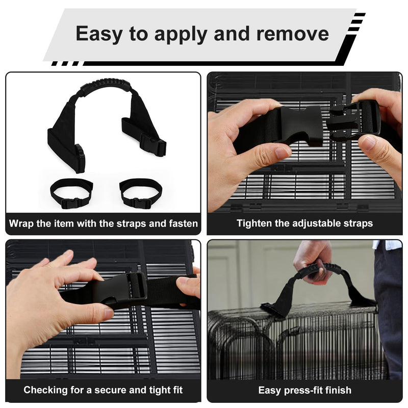 Dog Playpen Easy-Carry Straps, 1 Handle 2 Easy Wrap Straps Carry for FXW Transporting Dog Fence Fit 6-Panel 8-Panel 12-Panel 16-Panel Most of Heights Playpen Pet Kennel Portable for RV Camping - PawsPlanet Australia