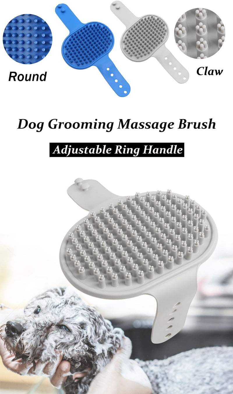 Dog Grooming Gloves and Brush Set - Dog Washing Gloves | Self-Cleaning Slicker Brush| Dog Bath Brush| Grooming kits for Nose and Teeth (7 pcs) - PawsPlanet Australia