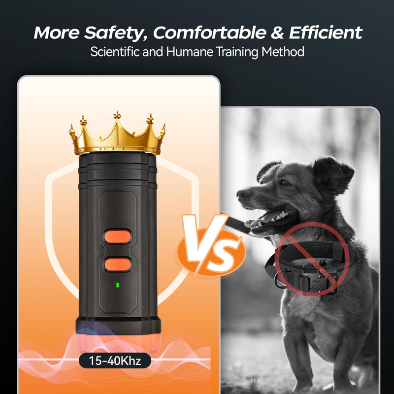 Dog Bark Deterrent Device 3X Ultrasonic Dog Bark Deterrent, 2500MAh Battery, 32FT Range, Rechargeable Anti Barking Device with Flashlight, Safe & Humane Dog Behavior Aids Indoor Outdoor Use - PawsPlanet Australia
