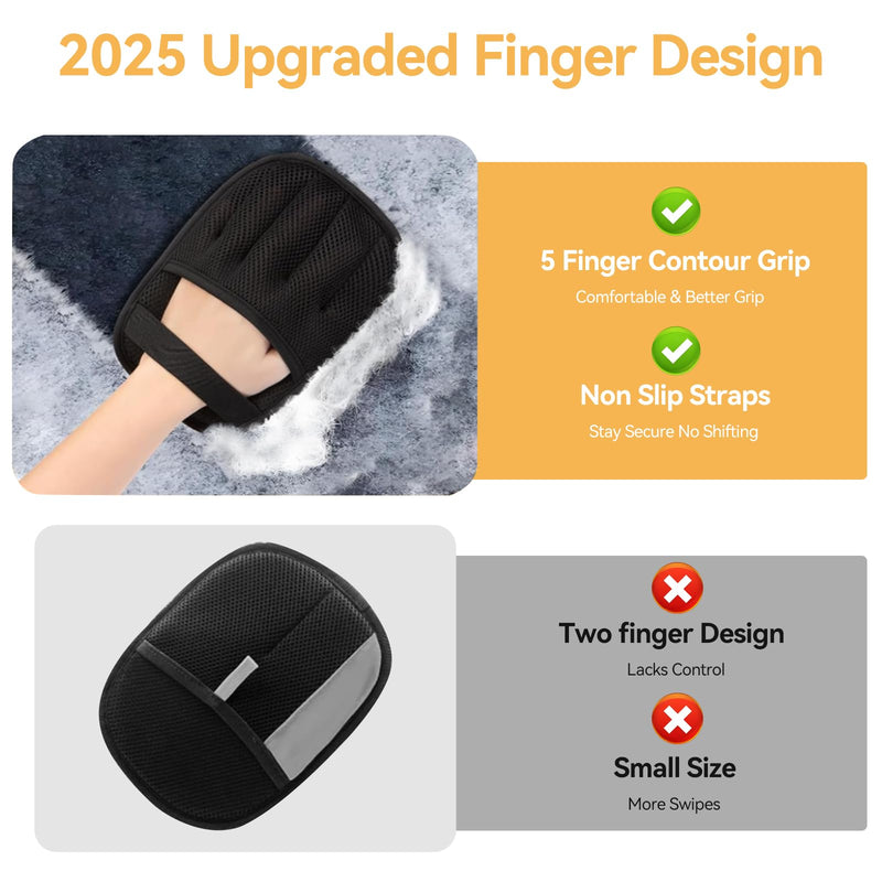 Zayin Pet Hair Removal Glove - 2 Pack Five Finger Electrostatic Pet Hair Remover Glove, Remover Glove Lint Rolls into Strips, Dog and Cat Hair Removal Tool for Furniture, Couch, Car & Clothes - PawsPlanet Australia