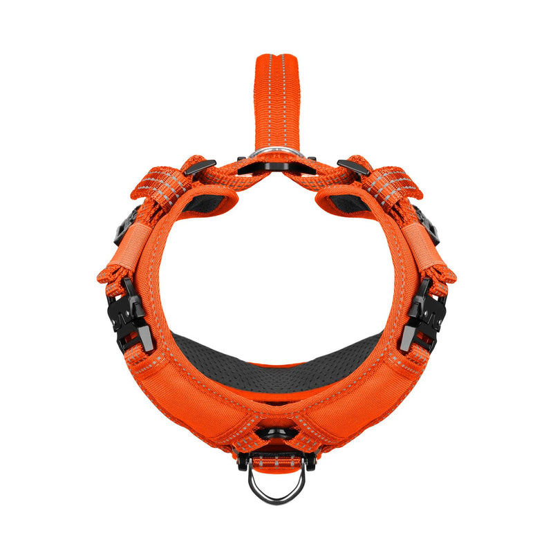 ICEFANG Dog Strap Harness with All-Metal Hardware,for Small Sized Dog,K9 Vest,Y-Shape Soft Padding,Adjustable Pet Harness,No-Pull Front Leash Clip (Small (Pack of 1), Orange) Small (Pack of 1)