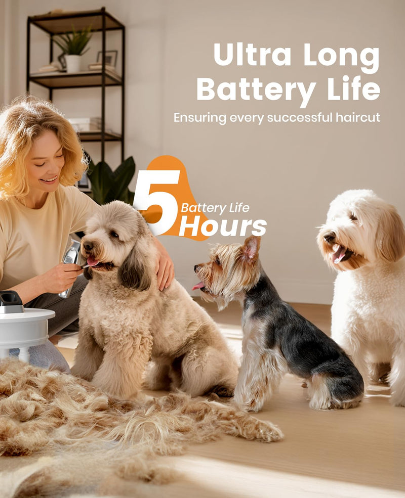 oneisall Dog Grooming Clippers for Thick Heavy Coats,Low Noise Cordless Dog Grooming Kit with Metal Blades, All Stainless Steel, 2 Speeds - PawsPlanet Australia