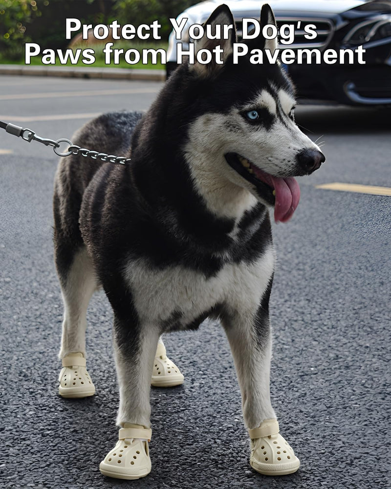Dog Boots for Hot Pavement & Snow – Waterproof Non-Slip Dog Shoes with Reflective Straps, Adjustable Easy-On Pet Booties for Small Medium Large Dogs, Outdoor Paw Protection, 4Pcs - PawsPlanet Australia