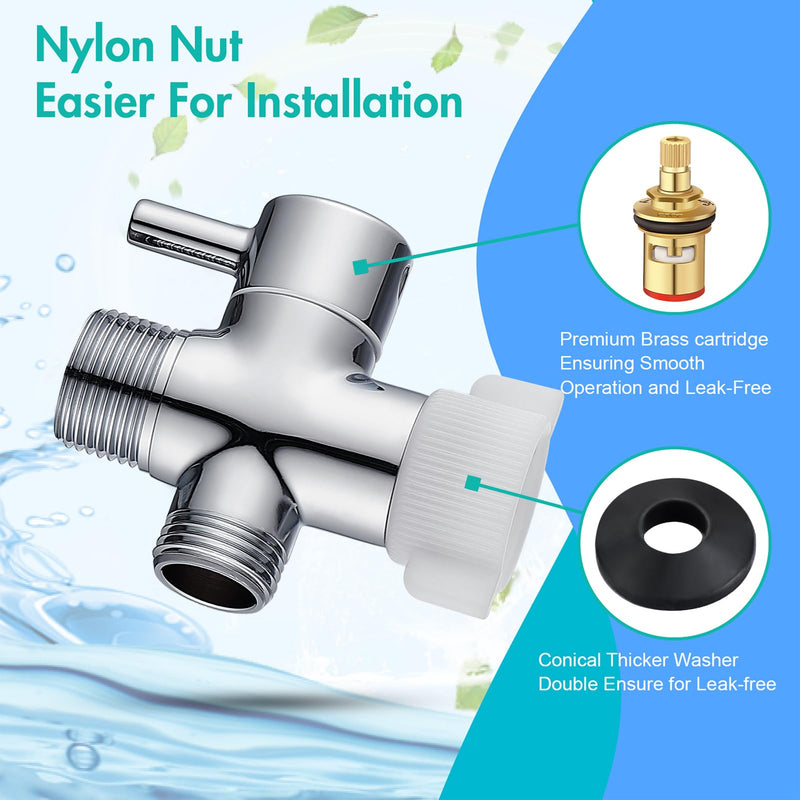 BARROCK Handheld Bidet Sprayer for Toilet, Stainless Steel Metal Made Baby Cloth Diaper Spraying Kit, Bathroom Toilet Bidet Attachment Set for Bathing Pets and Feminine Hygiene, Brushed Nickel 1