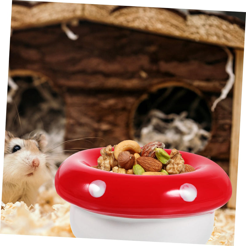 Hamster Ceramic Bowl Hamster Bowl Hamster Food Bowl Mushroom Kitten Food Bowl Guinea Pig Food Bowl Rat Bowl Ceramics Water Bowl Feeding Tray Hideout House Porcelain Nest - PawsPlanet Australia