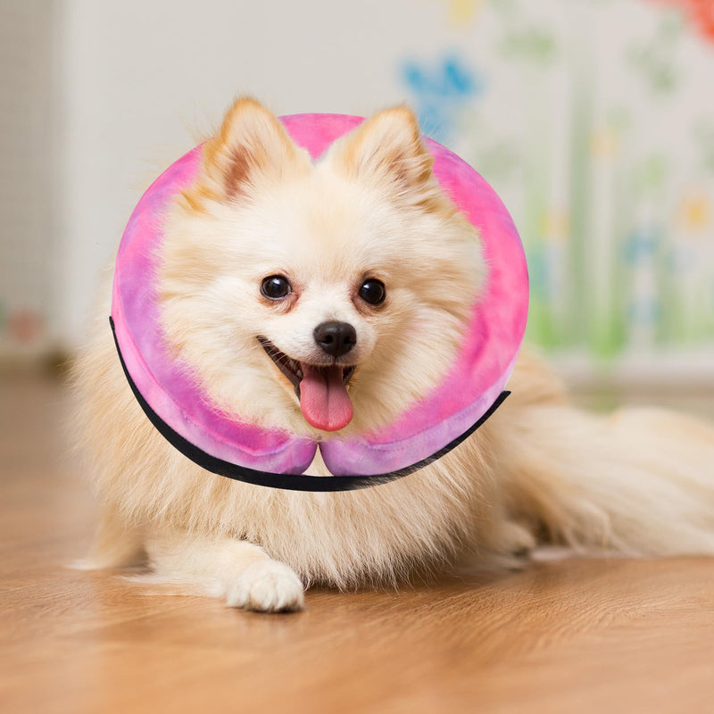 Dog Cone, Y-blue Cone Collar Inflatable Dog Neck Collar Recovery E-Collar Alternative, Cat Donut Collar After Surgery for Dogs and Cats(Rose Purple, S) Small Rose Purple