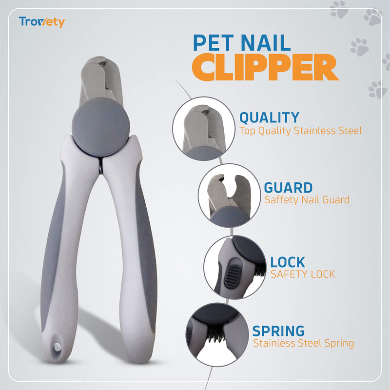 Dog Nail Clippers and Trimmer, Cat Nail Cutter with Safety Guard to Avoid Over Cutting, Pet Grooming Tool with Sharp Blade, Clipper for Dog Nails for Small, Medium & Large Breed - PawsPlanet Australia