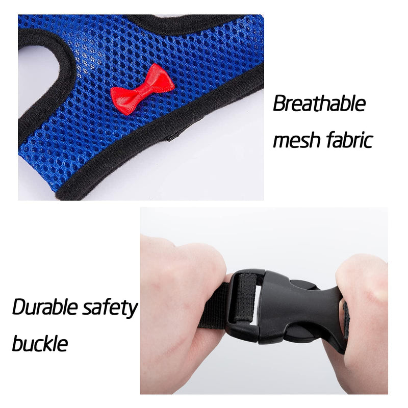 4 Pcs Adjustable Chicken Harness with Leash- 4 Styles Comfortable Hen Vest Breathable Mesh Training Harness and Leash for 2.5-3.6 Lb Duck Goose Hen Small Pets